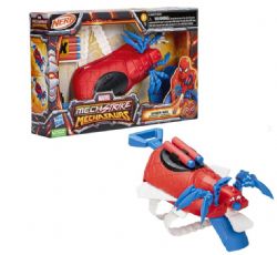 MARVEL MECH STRIKE MECHASAURS - ARACHNO BLASTER NERF DE SPIDER-MAN AVEC 3 FLÉCHETTES